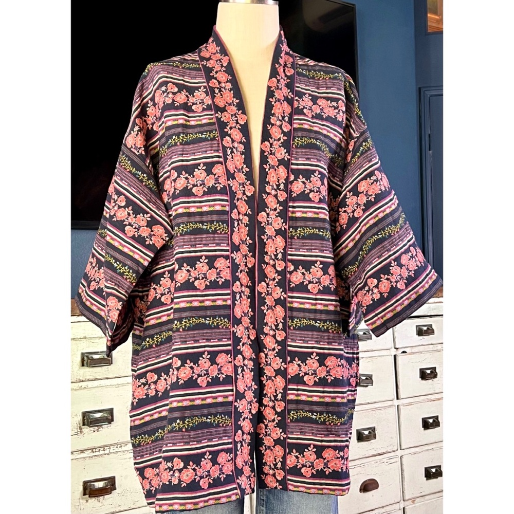 Johnny Was Allora Jacquard Kimono Jacket XL